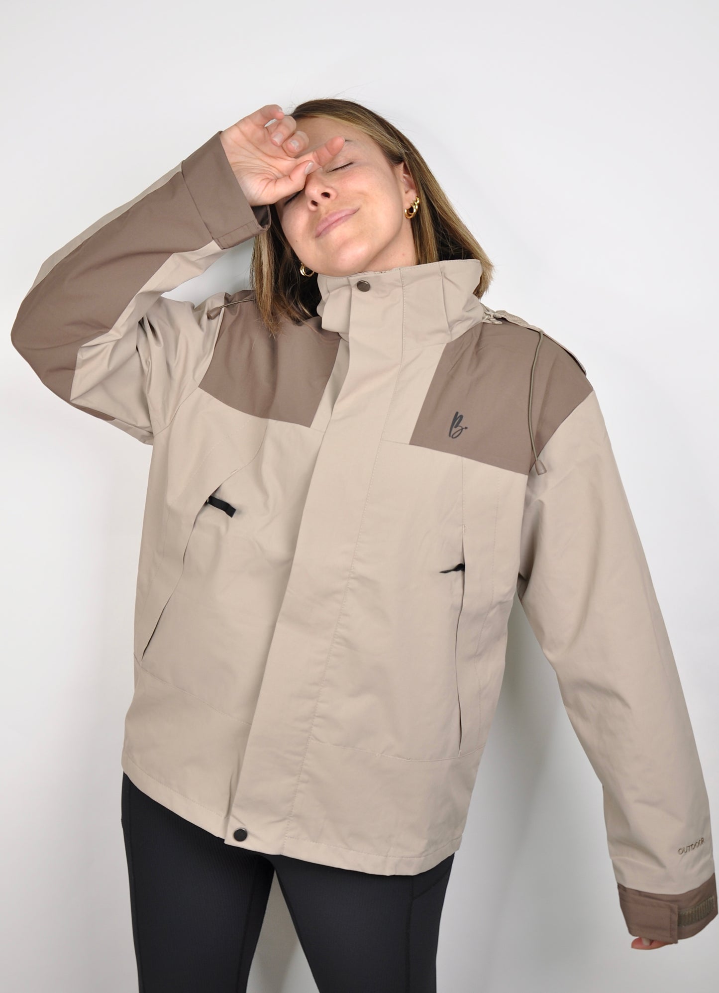 Chaqueta bicolor oversized