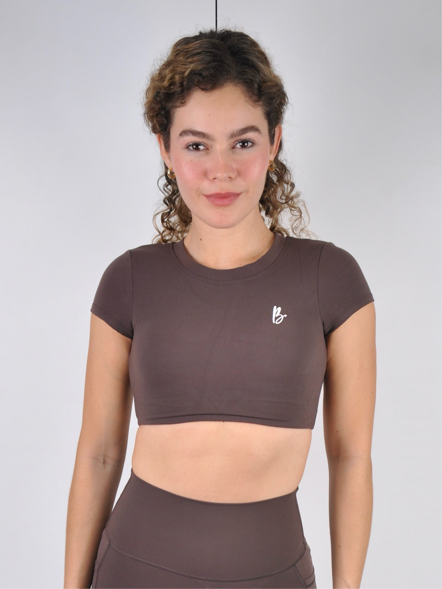 Top manga corta backless