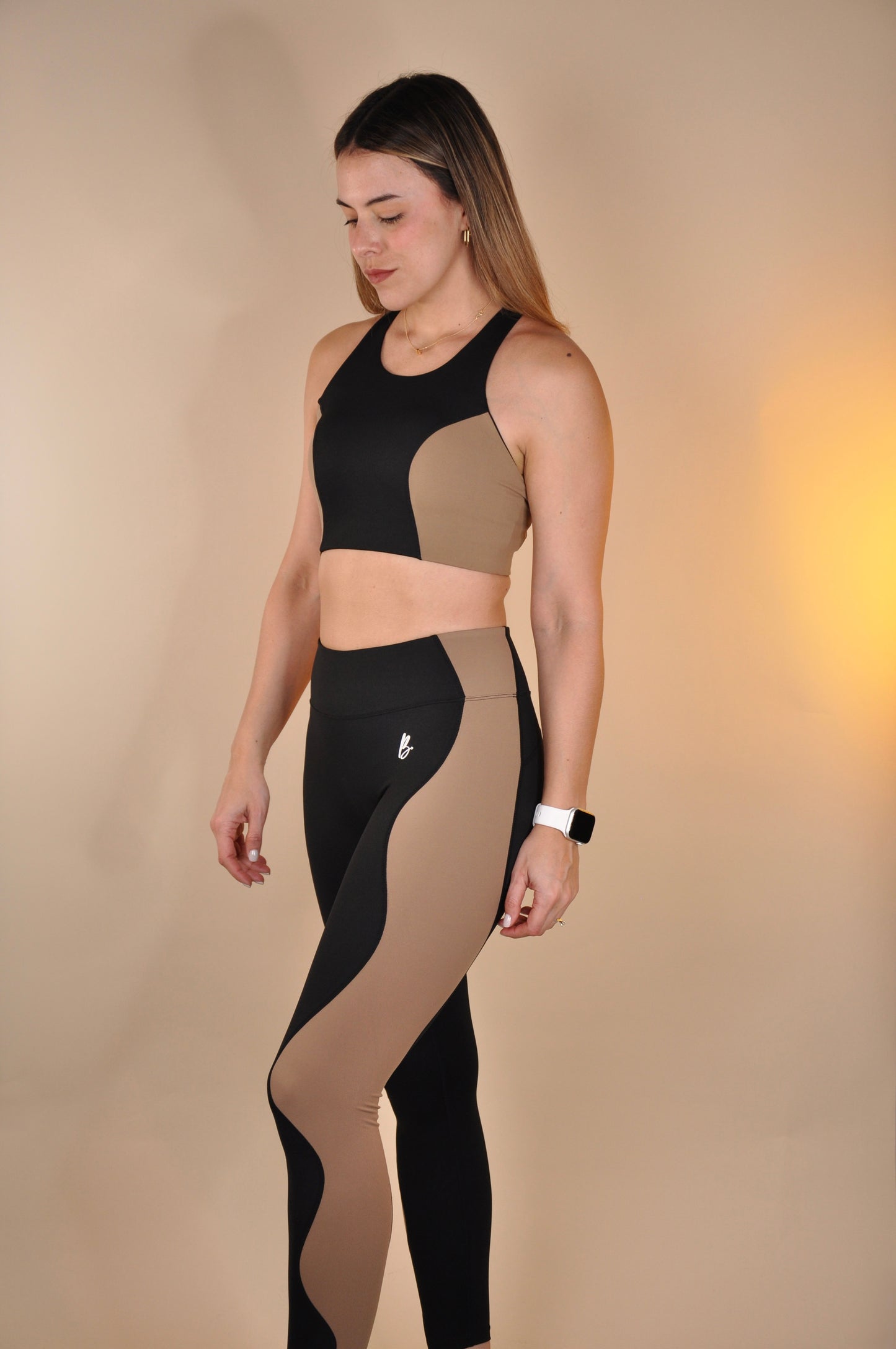 Conjunto ondas bicolor halter y leggings