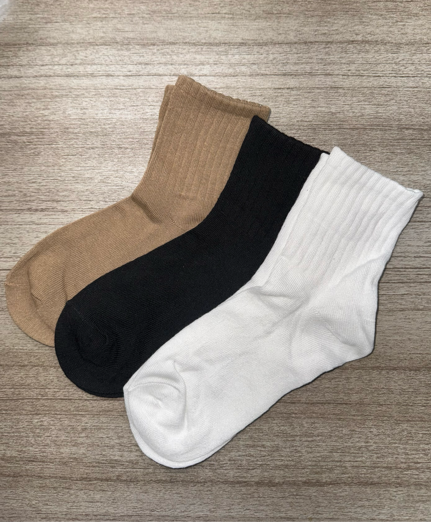Crew socks (neutral 3 pack)