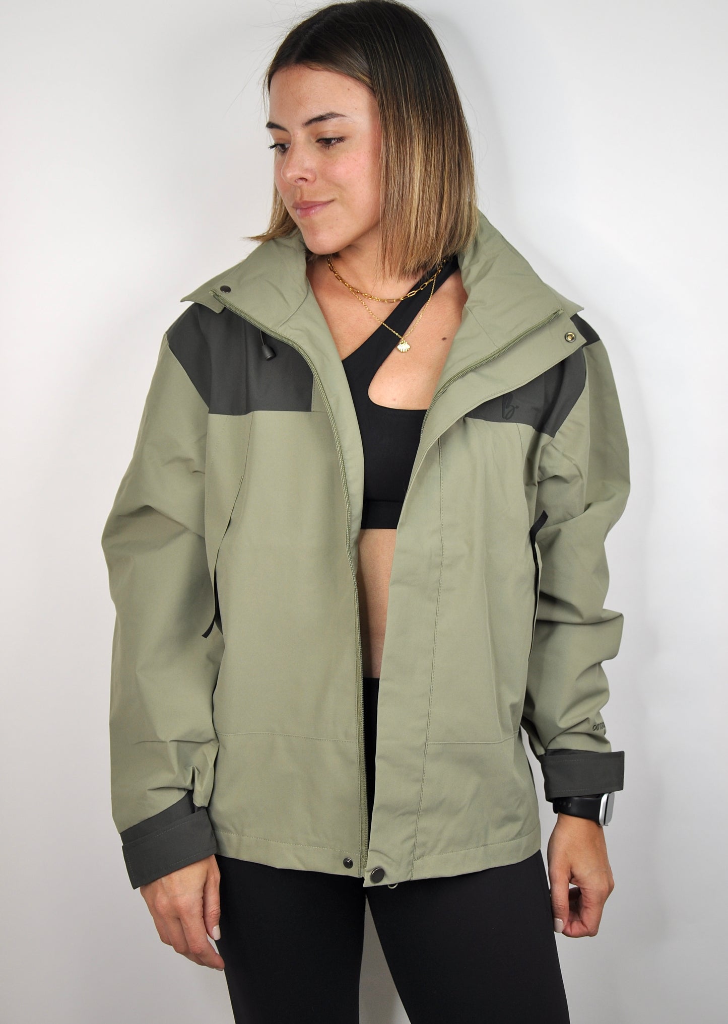 Chaqueta bicolor oversized