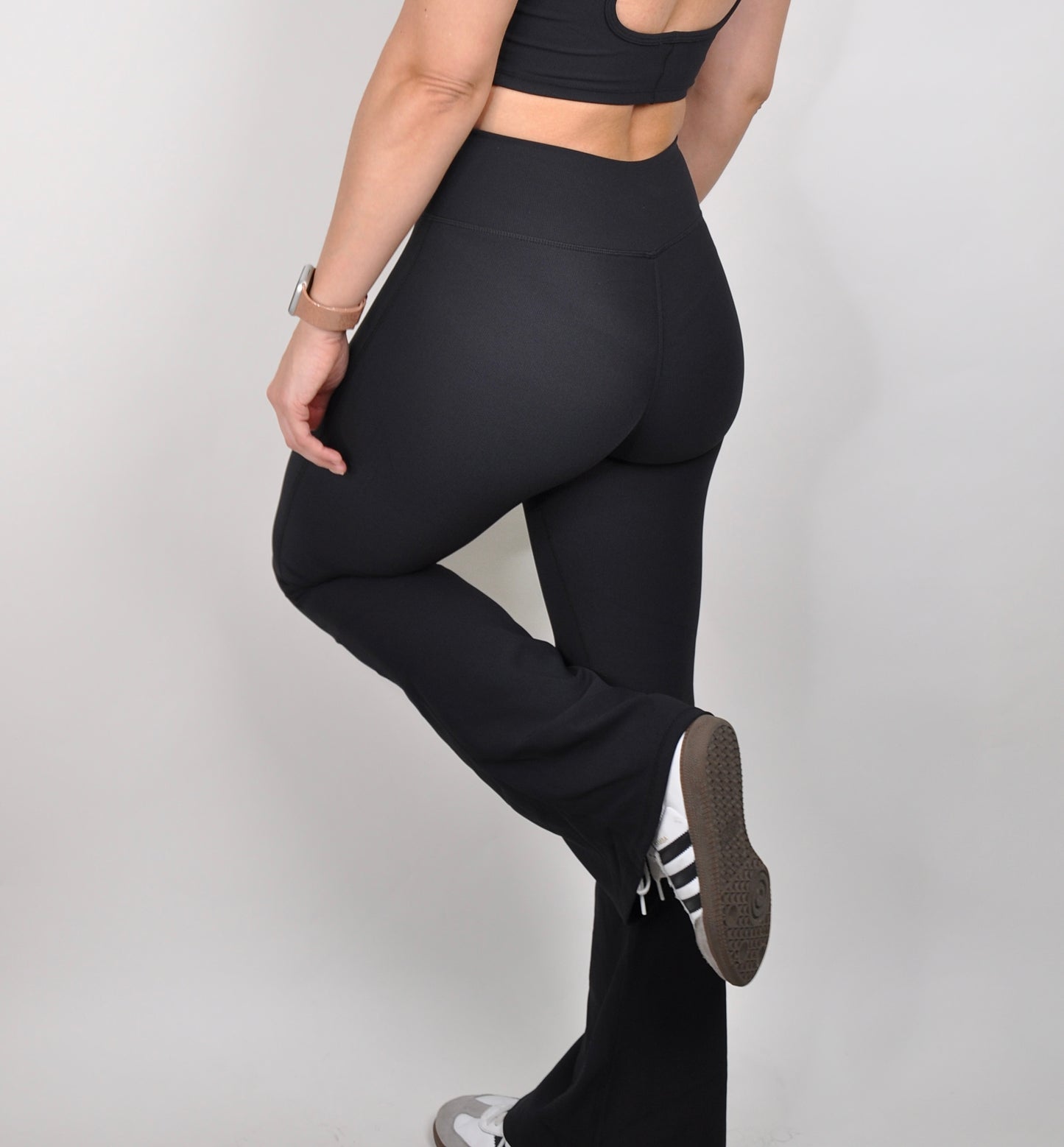 Flared pants v cut tex