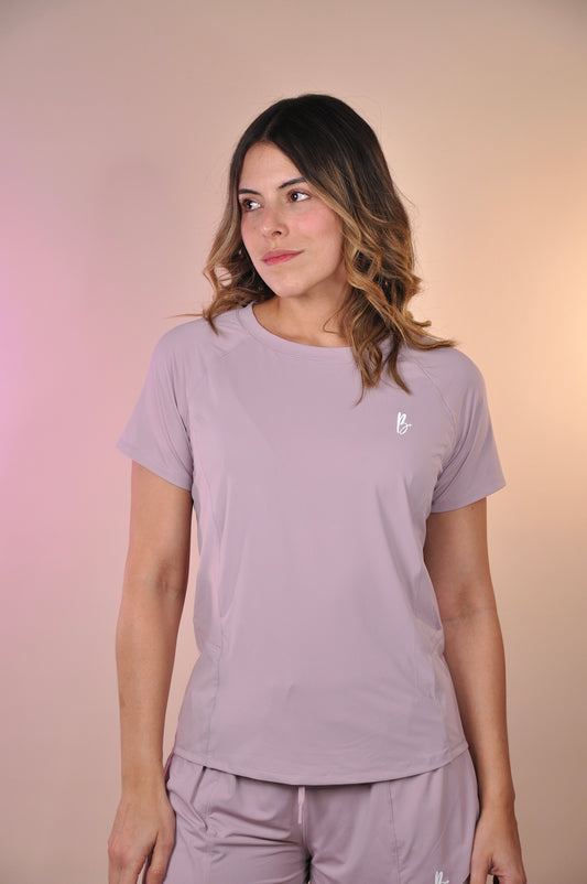 Top manga corta con mesh