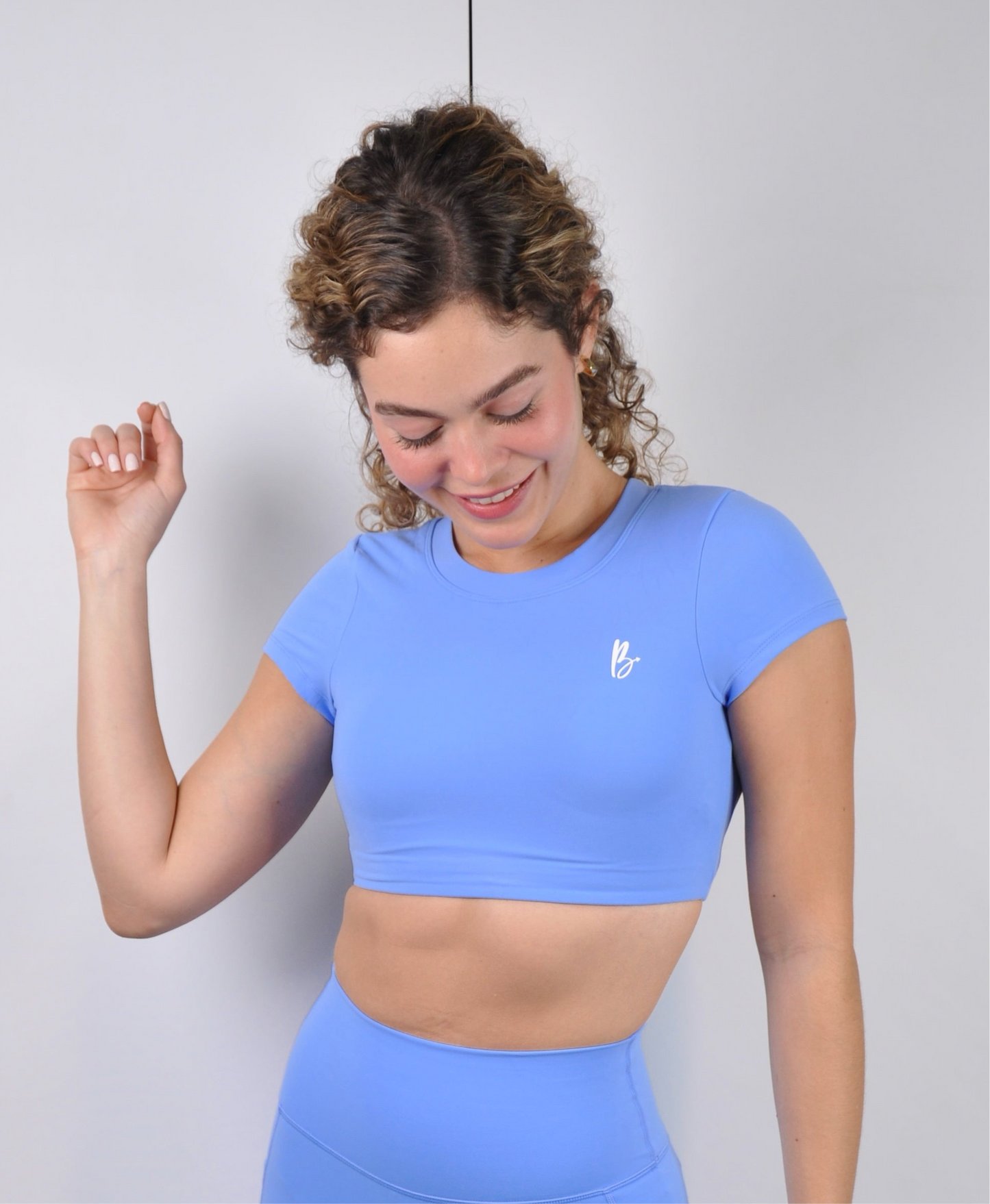 Top manga corta backless