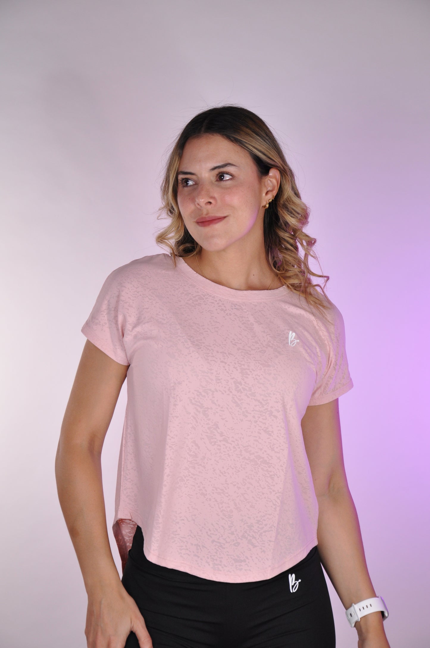Top manga corta open back