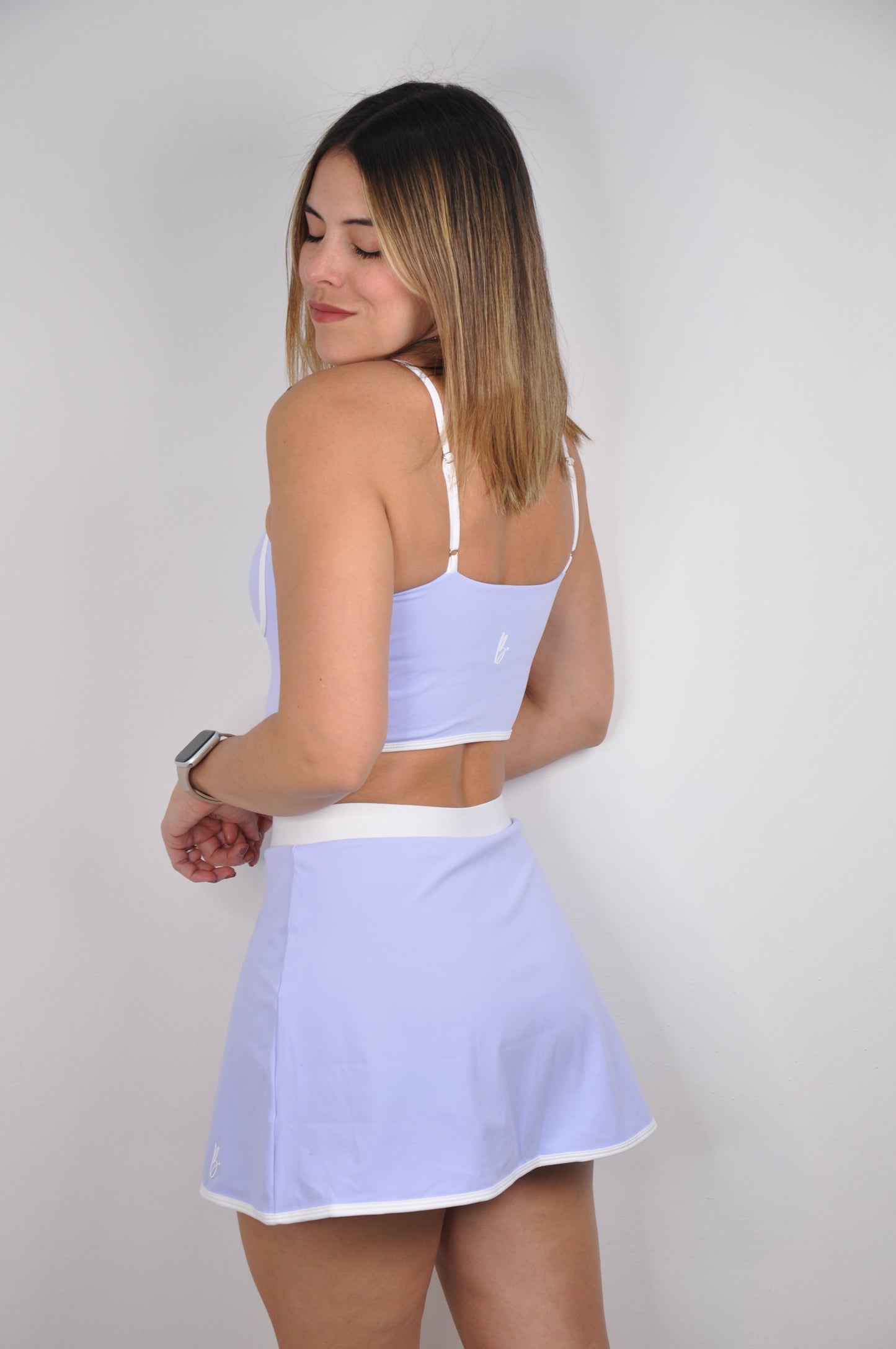 Conjunto de borde y falda lisa
