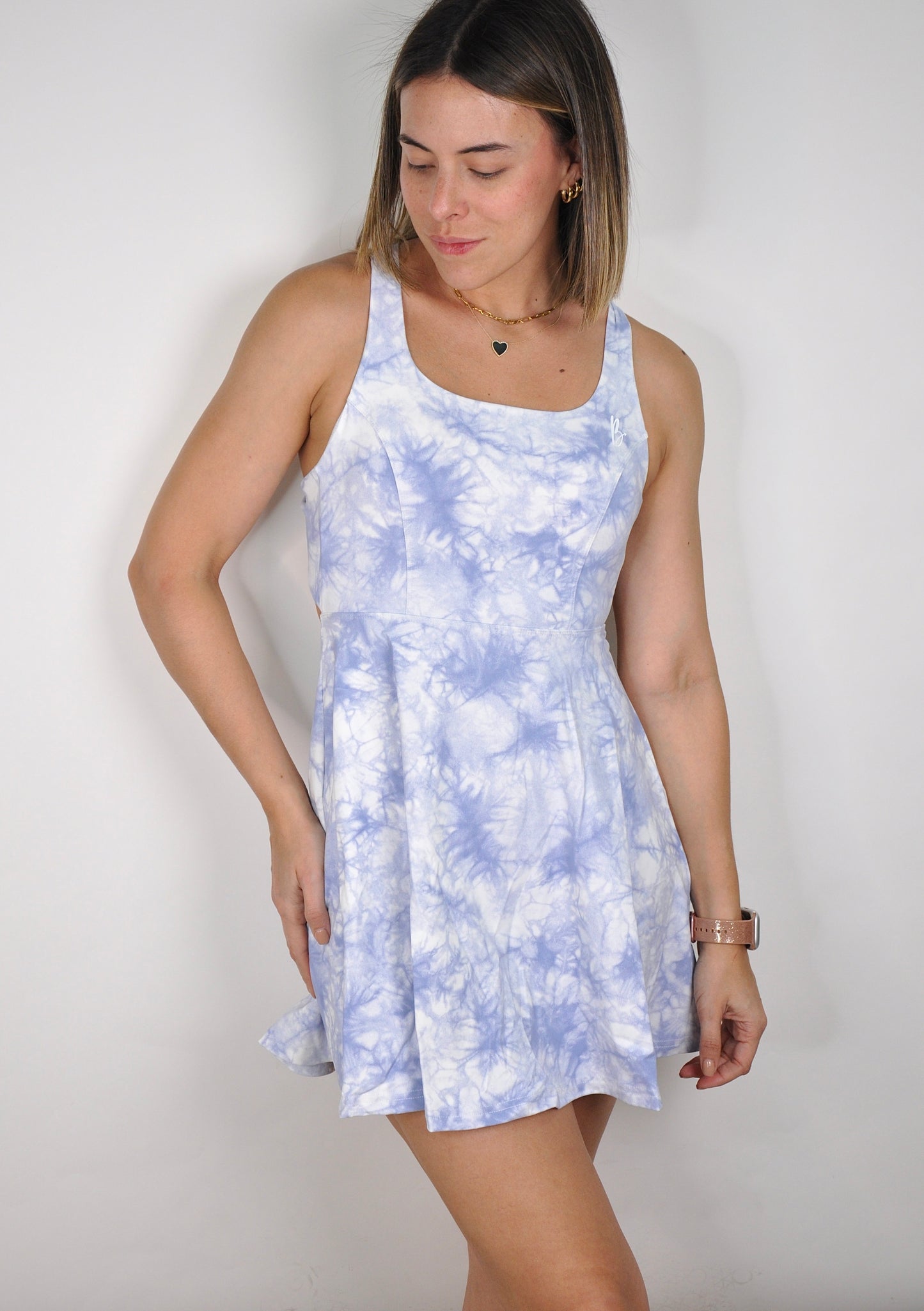 Vestido backless tie dye