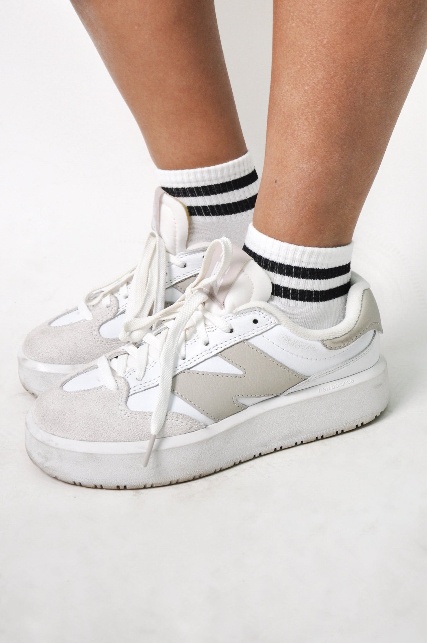 Crew socks (Black & white) cortas