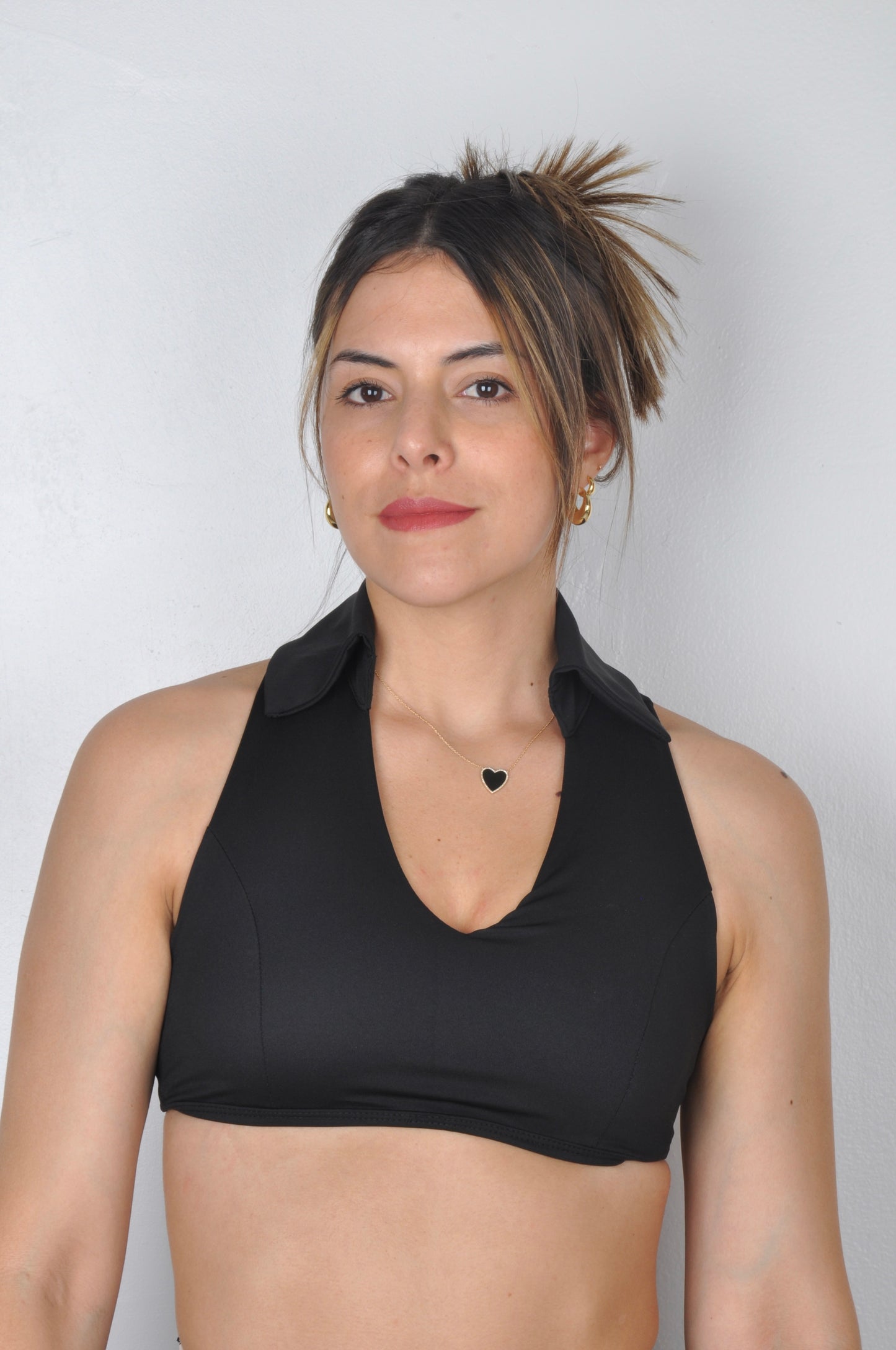 Sport bra con cuello