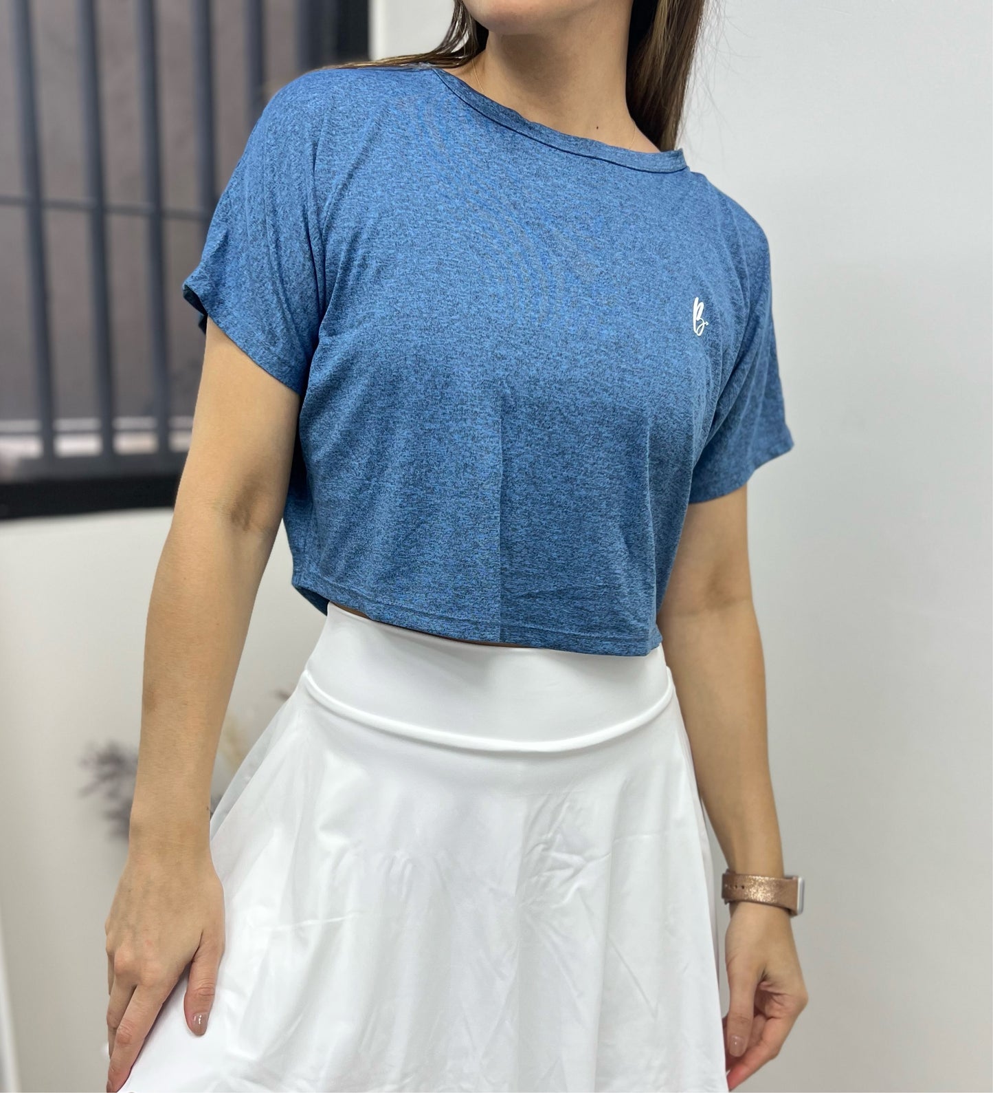 Top manga corta backless