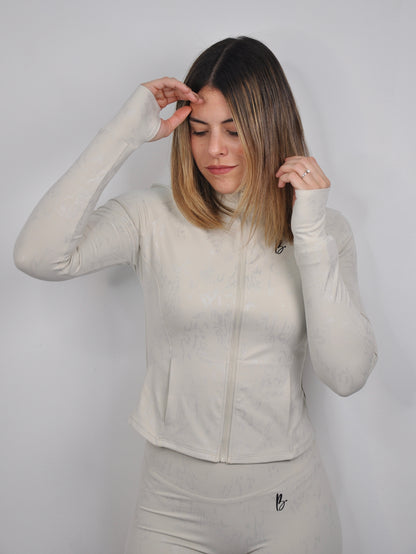 Conjunto sport jacket y shorts metalizado