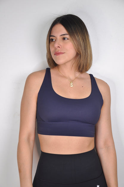 Sport bra espalda cruzada