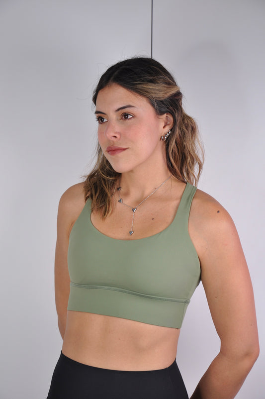Sport bra tiritas cruzadas
