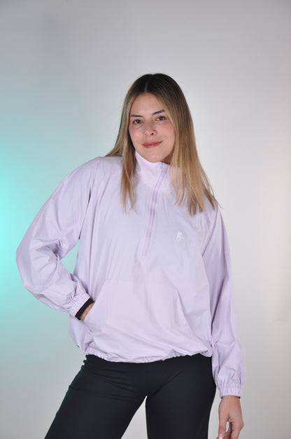 Chaqueta half zipper oversized
