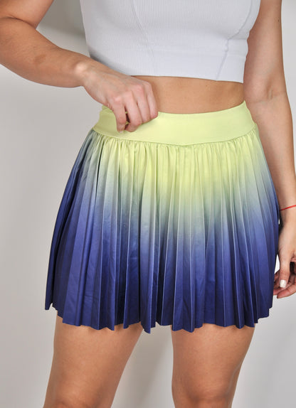 Falda plisada ombré