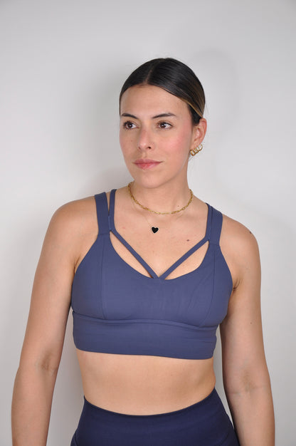 Sport bra tiras cruzadas