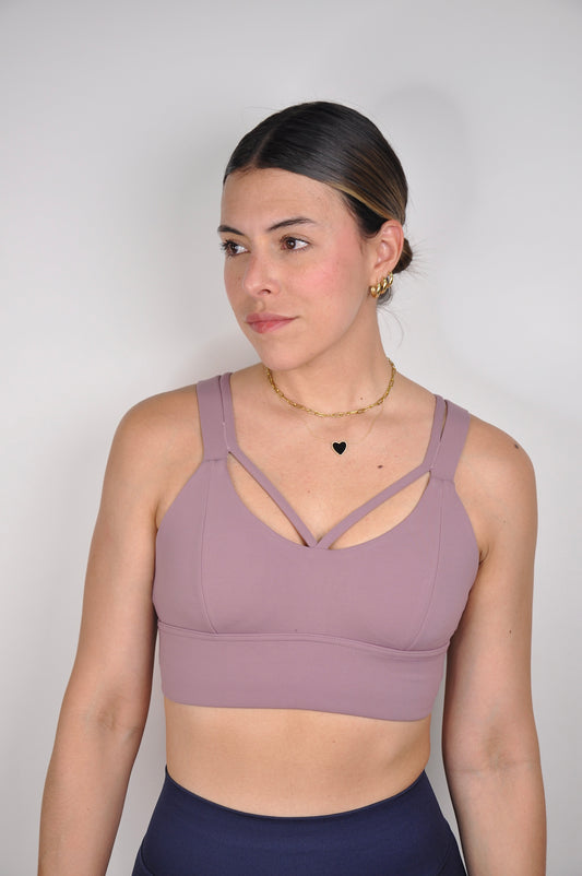 Sport bra tiras cruzadas