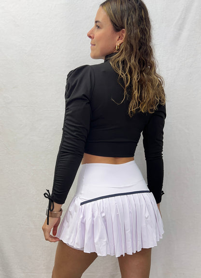 Chaqueta crop ruched