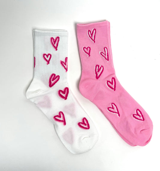 Crew socks (hearts)
