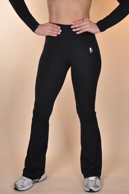 Flared pants ruched