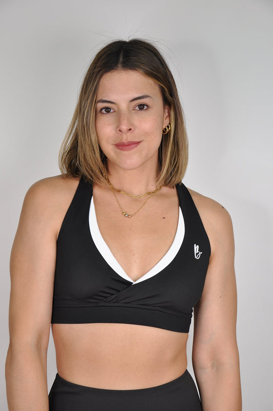 Sport bra borde blanco