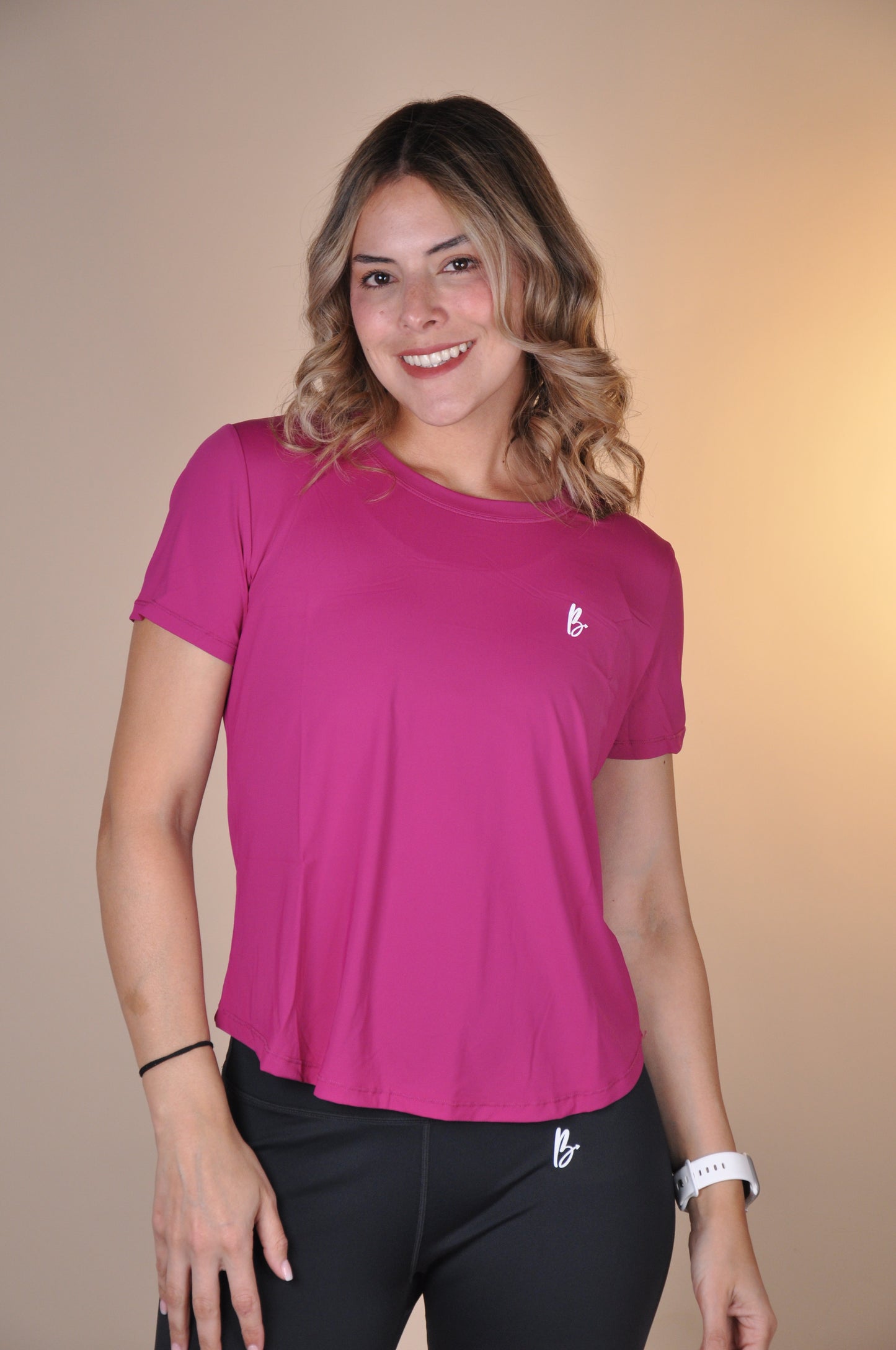 Top manga corta liso