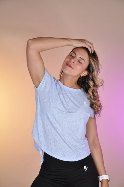 Top manga corta open back