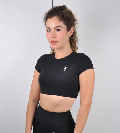 Top manga corta backless