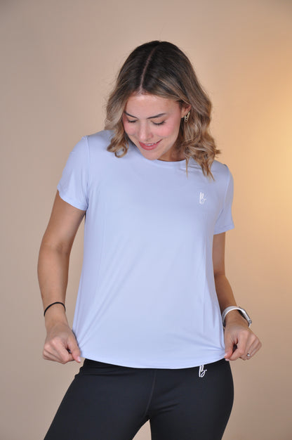 Top manga corta liso