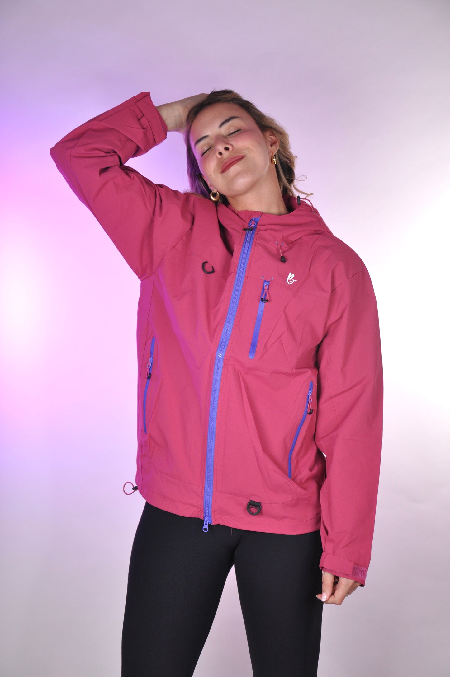 Chaqueta unicolor con cierre