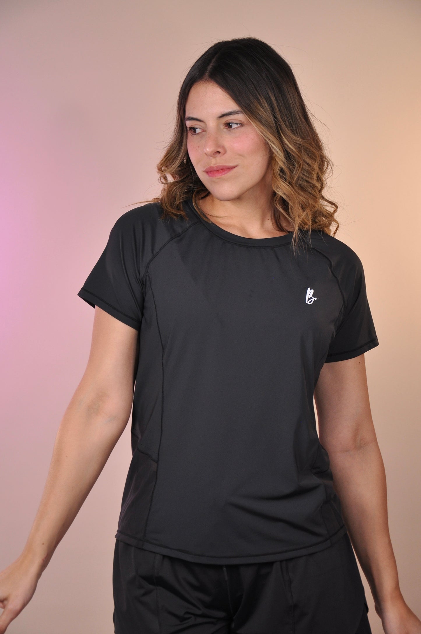 Top manga corta con mesh