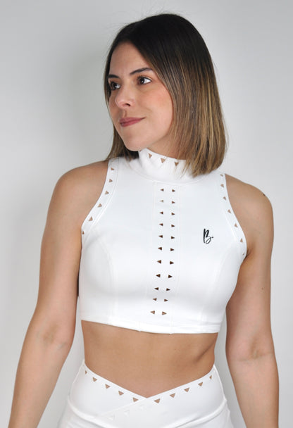 Sport bra halter cutout