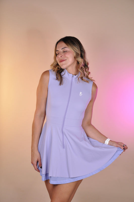 Vestido halter mesh