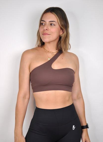 Sport bra de lado asimétrico