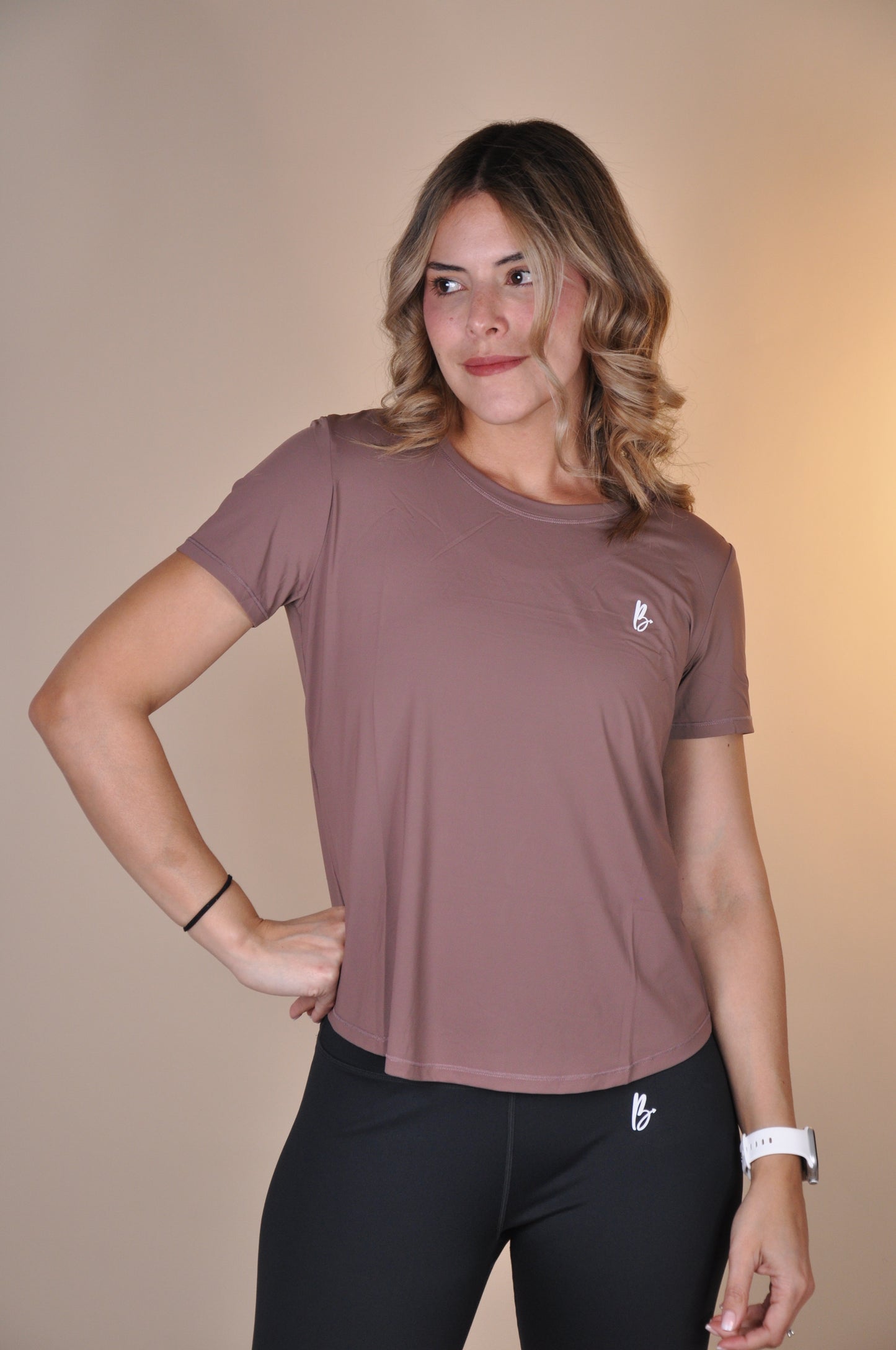 Top manga corta liso