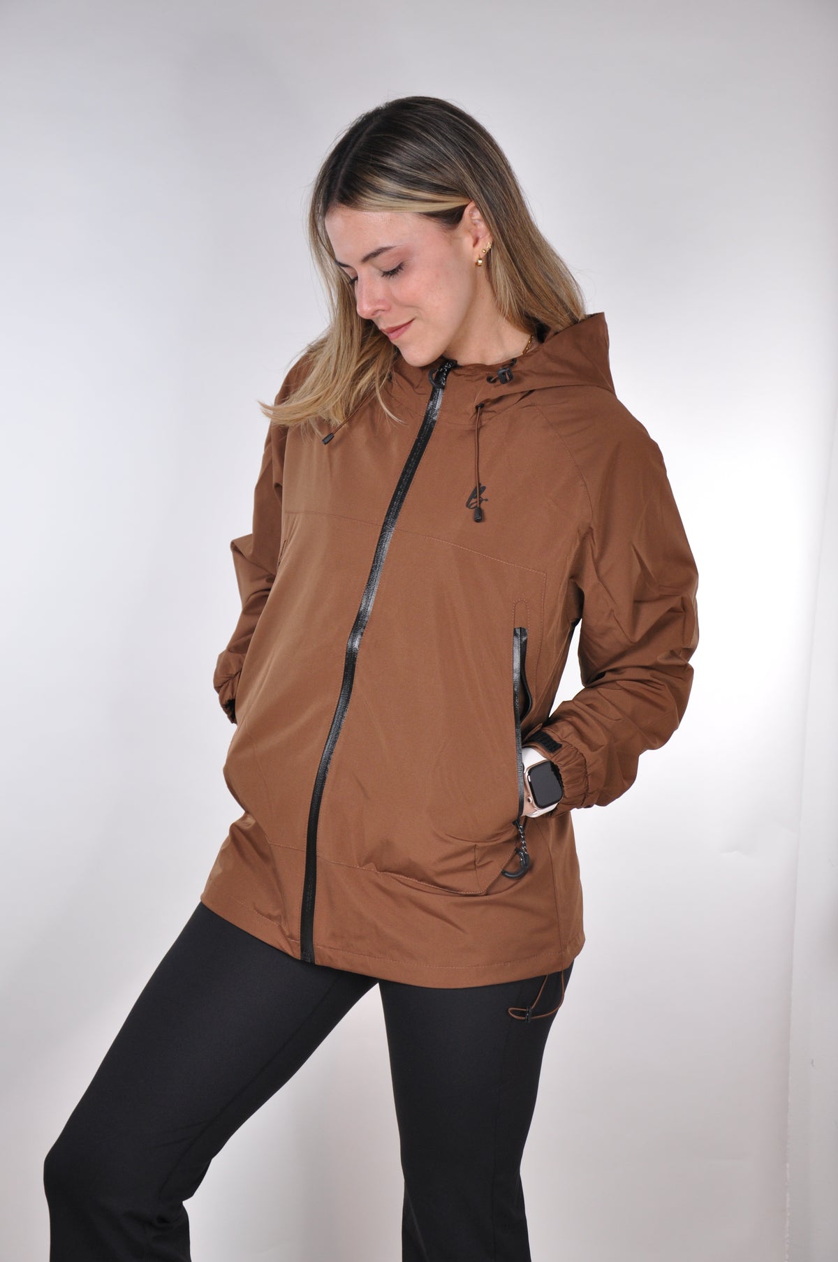 Chaqueta unicolor waterproof