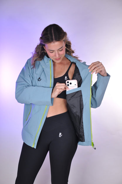 Chaqueta unicolor con cierre