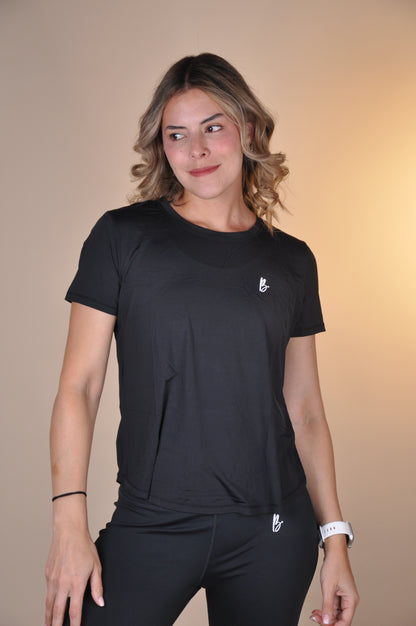 Top manga corta liso