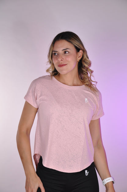 Top manga corta open back