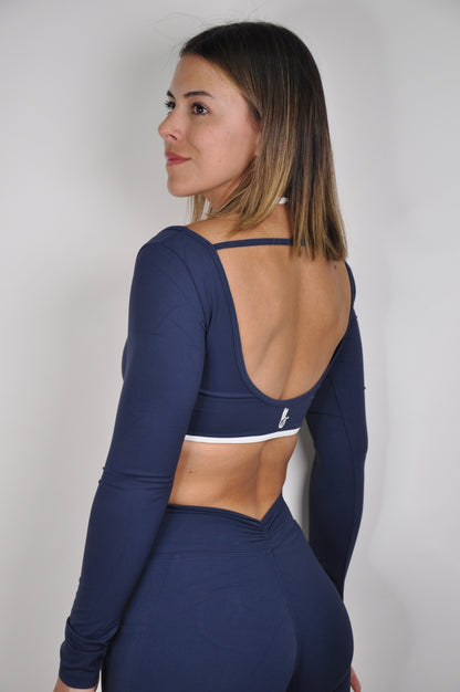 Conjunto manga larga bicolor y leggings