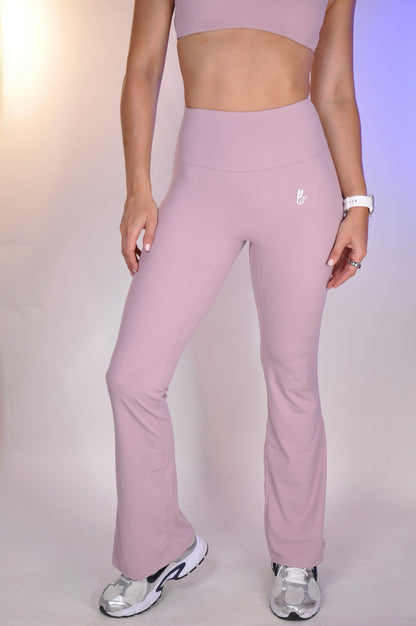 Flared pants ruched