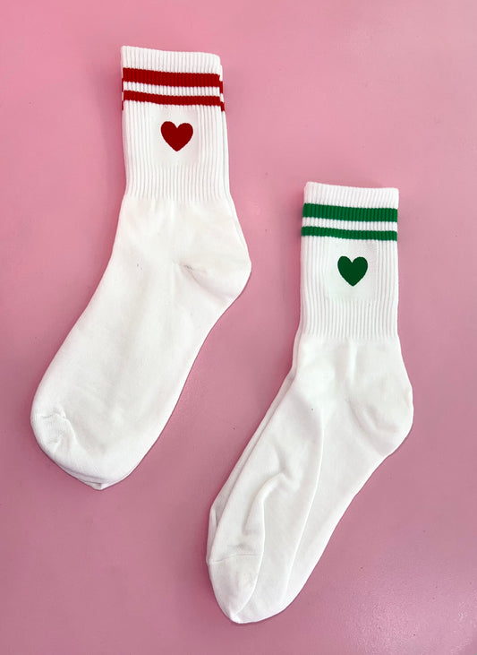 Crew socks (hearts)