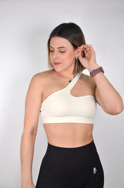 Sport bra de lado asimétrico