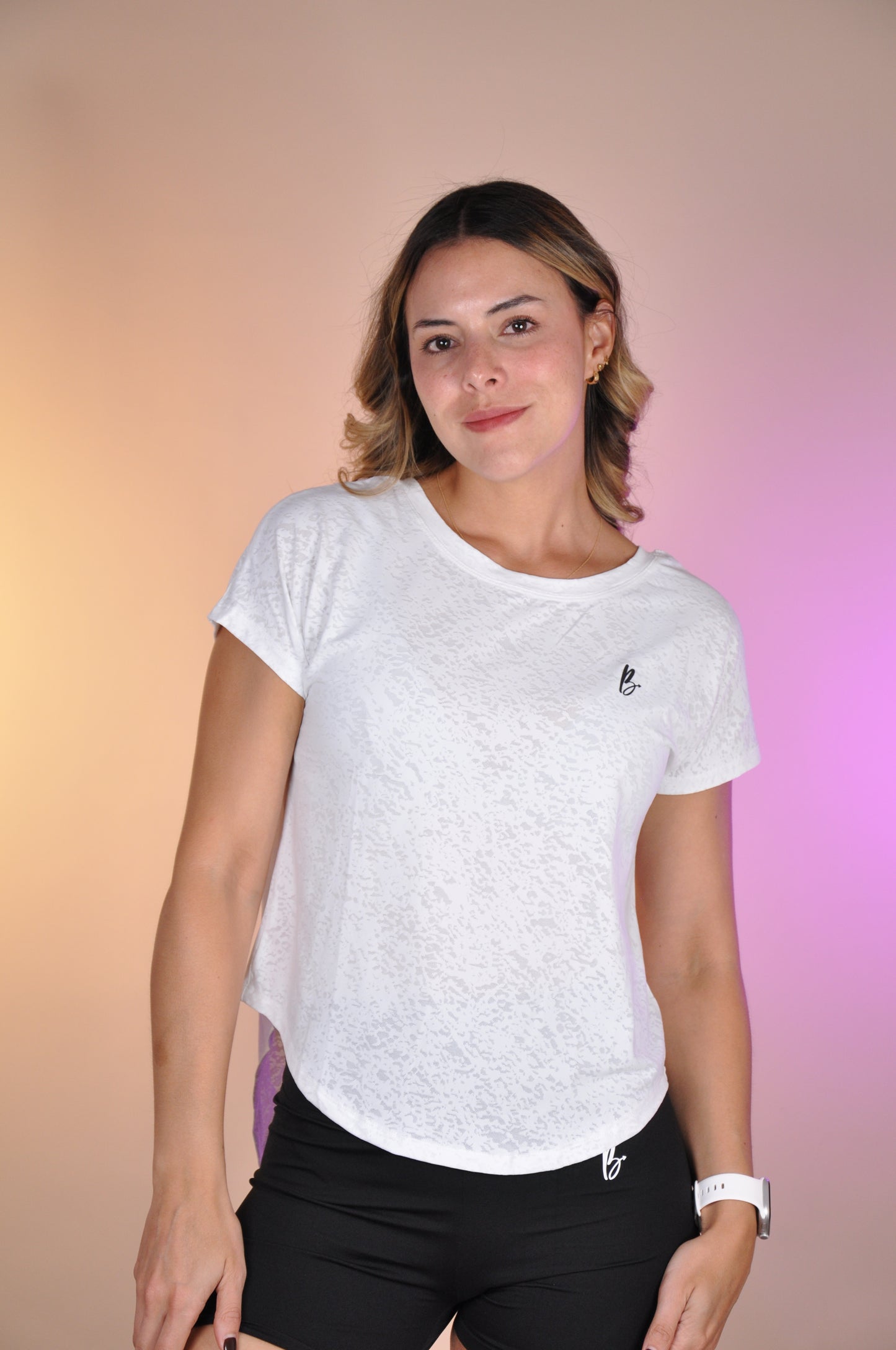 Top manga corta open back
