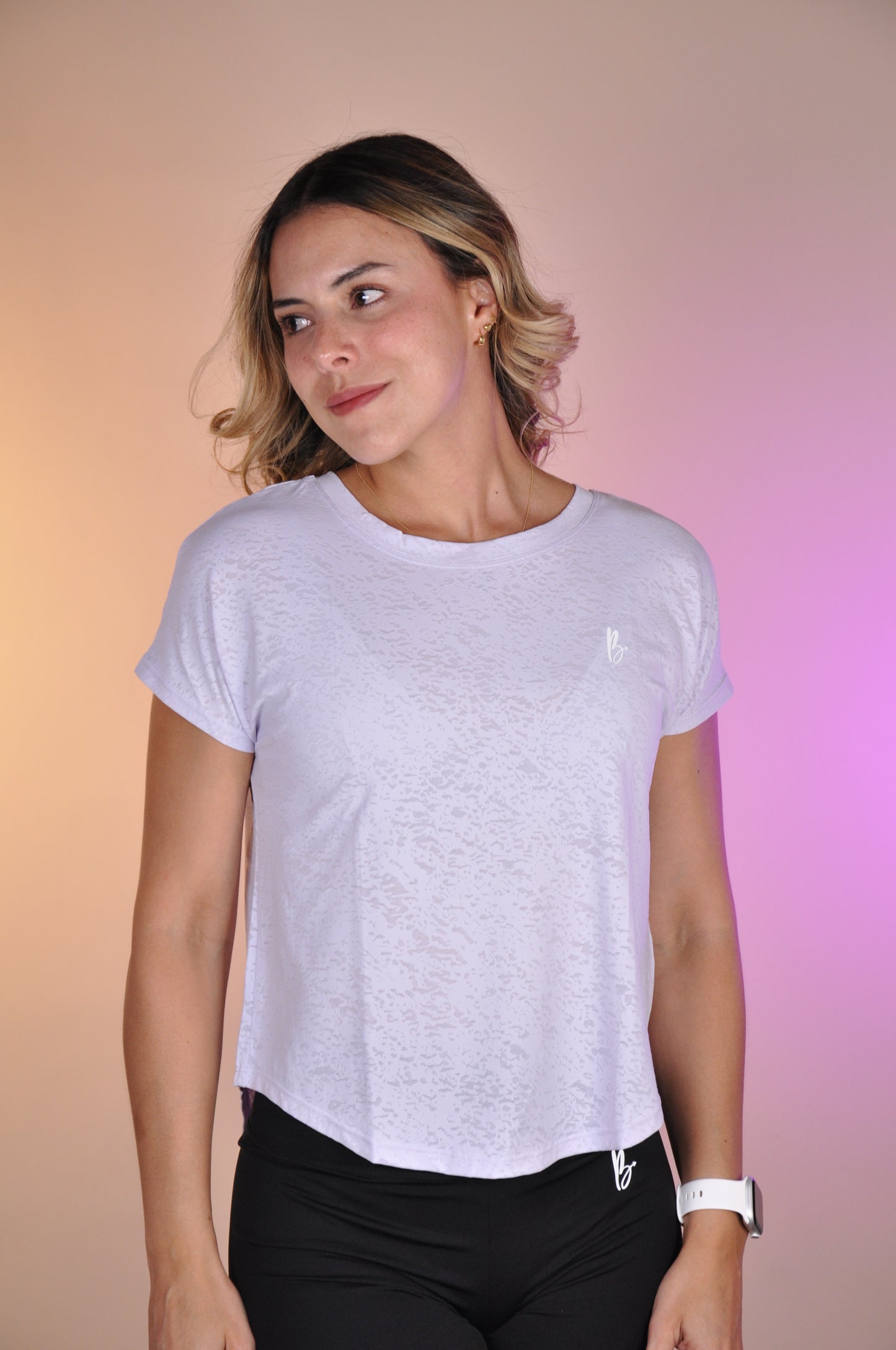 Top manga corta open back