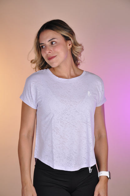 Top manga corta open back