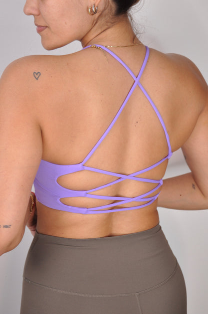 Sport bra criss cross backless