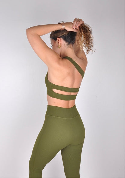 Conjunto de lado backless leggings