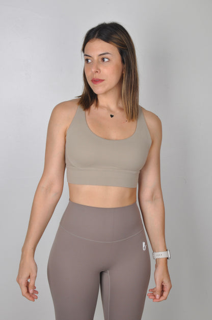 Sport bra espalda cruzada