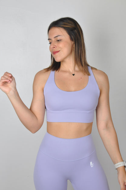 Sport bra espalda cruzada